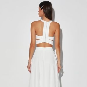 Lulu’s “For the Glam” two piece wedding dress.